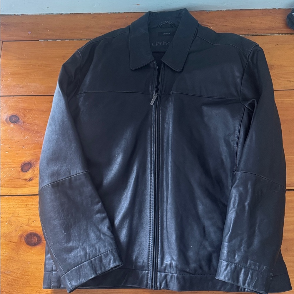 Liz Claiborne Men's Black Leather Jacket